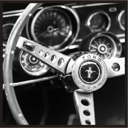 ASP002B Wall Décor art on acrylic PVC steering wheel